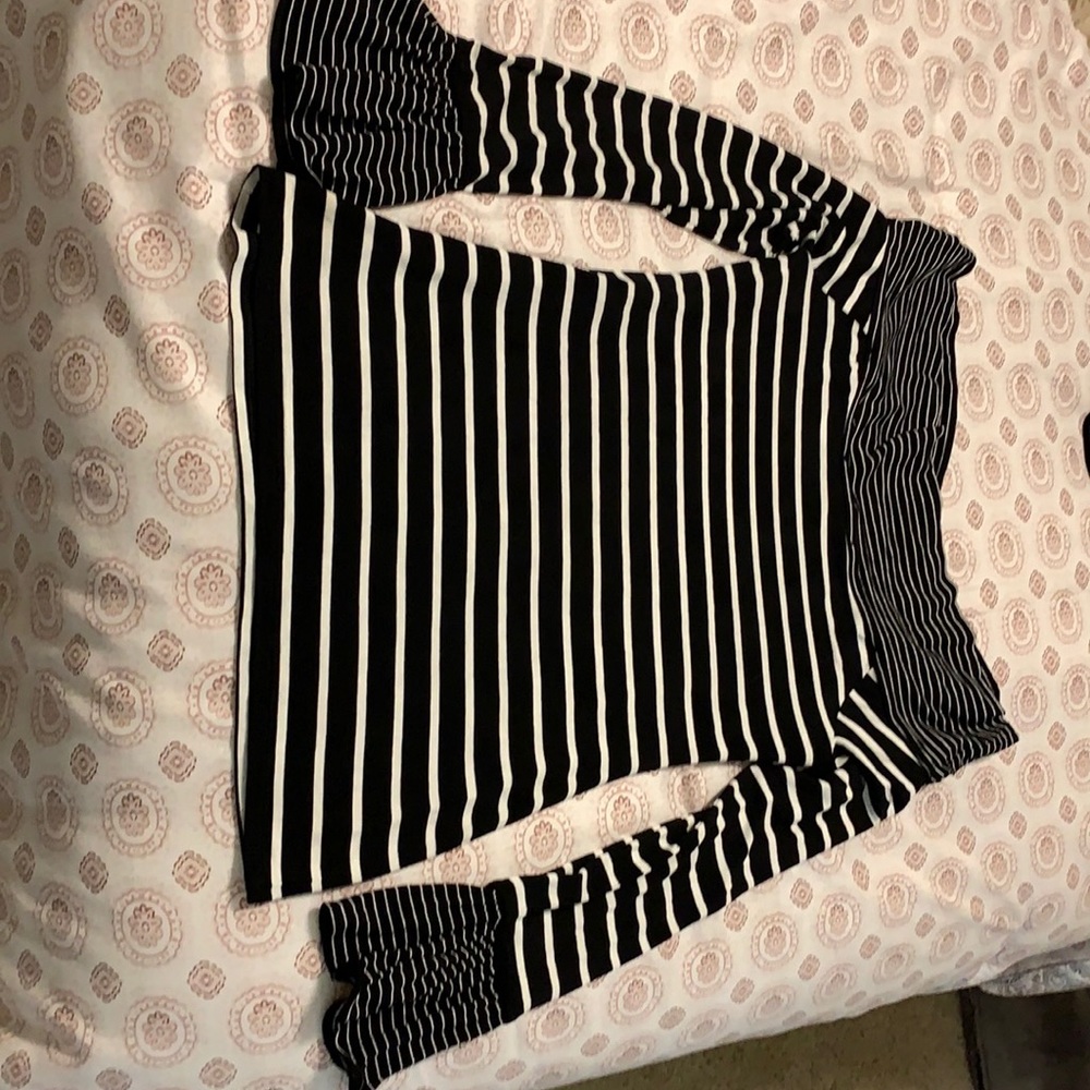A black and white top